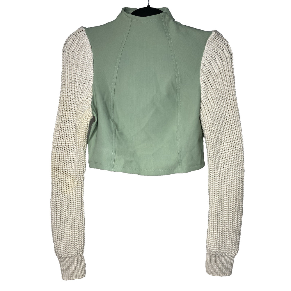 NOCTURNE Women's Turtleneck Knit Sweater 42 US XL Green Khaki Mock Neck NWT